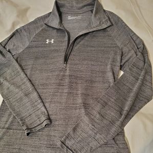 Under armour loose heatgear long sleeve shirt pullover 1/4 zip women's medium
